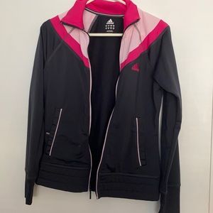 🚨 MUST GO🚨 Adidas track Jacket with pink and grey details